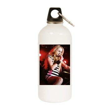 Avril Lavigne White Water Bottle With Carabiner