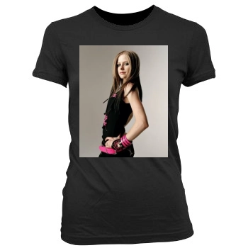 Avril Lavigne Women's Junior Cut Crewneck T-Shirt