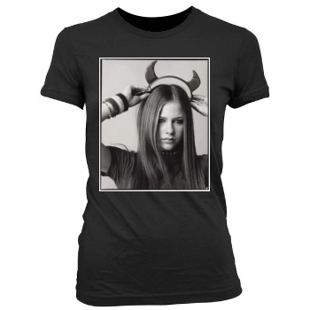 Avril Lavigne Women's Junior Cut Crewneck T-Shirt