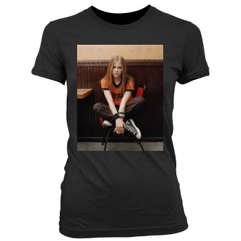 Avril Lavigne Women's Junior Cut Crewneck T-Shirt