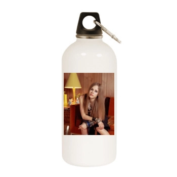 Avril Lavigne White Water Bottle With Carabiner