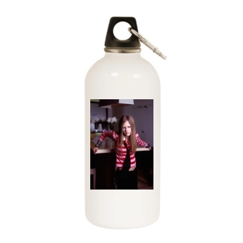 Avril Lavigne White Water Bottle With Carabiner