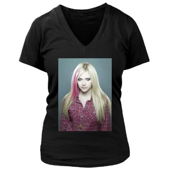 Avril Lavigne Women's Deep V-Neck TShirt