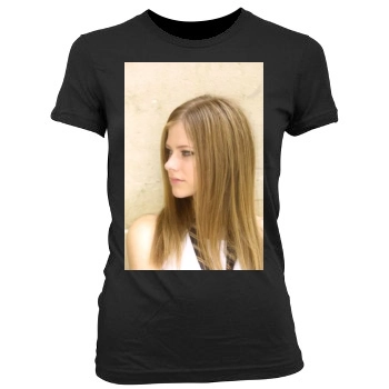 Avril Lavigne Women's Junior Cut Crewneck T-Shirt