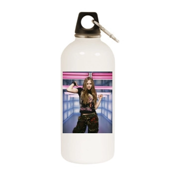 Avril Lavigne White Water Bottle With Carabiner