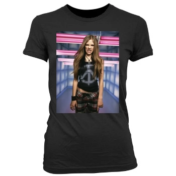 Avril Lavigne Women's Junior Cut Crewneck T-Shirt