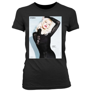 Christina Aguilera Women's Junior Cut Crewneck T-Shirt