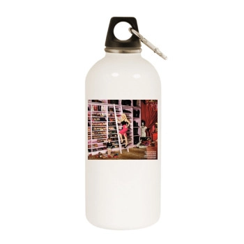 Christina Aguilera White Water Bottle With Carabiner