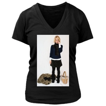 Christina Applegate Women's Deep V-Neck TShirt