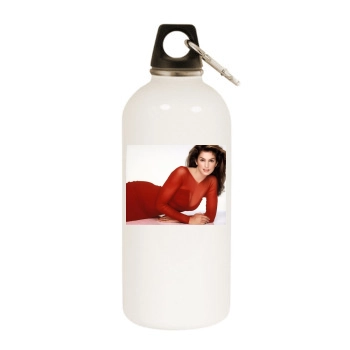 Cindy Crawford White Water Bottle With Carabiner