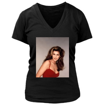 Cindy Crawford Women's Deep V-Neck TShirt