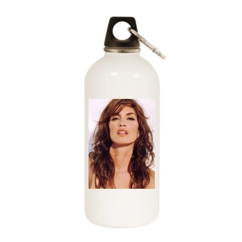 Cindy Crawford White Water Bottle With Carabiner