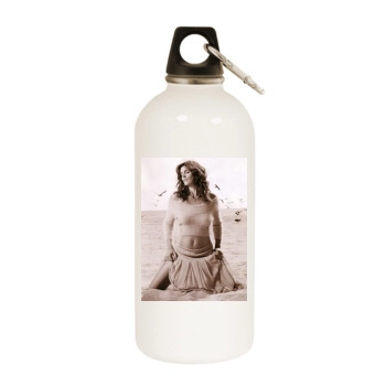 Cindy Crawford White Water Bottle With Carabiner