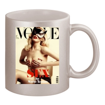 Claudia Schiffer 11oz Metallic Silver Mug