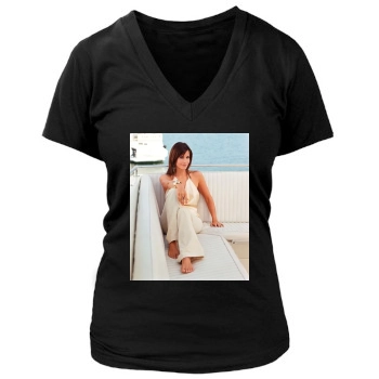 Courteney Cox Women's Deep V-Neck TShirt