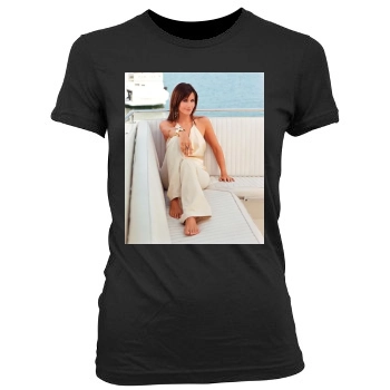 Courteney Cox Women's Junior Cut Crewneck T-Shirt