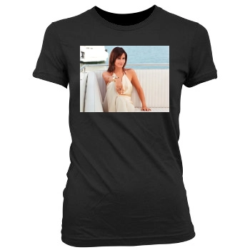 Courteney Cox Women's Junior Cut Crewneck T-Shirt