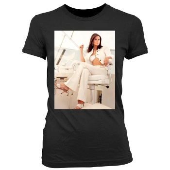 Courteney Cox Women's Junior Cut Crewneck T-Shirt