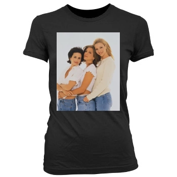 Courteney Cox Women's Junior Cut Crewneck T-Shirt