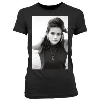 Courteney Cox Women's Junior Cut Crewneck T-Shirt