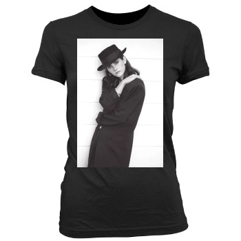 Courteney Cox Women's Junior Cut Crewneck T-Shirt