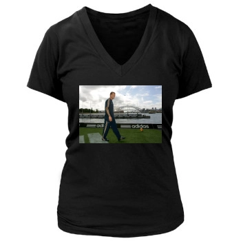 David Beckham Women's Deep V-Neck TShirt