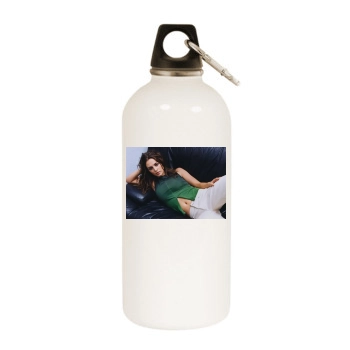 Eliza Dushku White Water Bottle With Carabiner