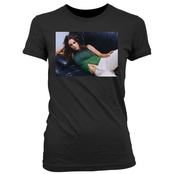 Eliza Dushku Women's Junior Cut Crewneck T-Shirt