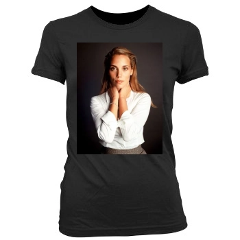 Elizabeth Berkley Women's Junior Cut Crewneck T-Shirt