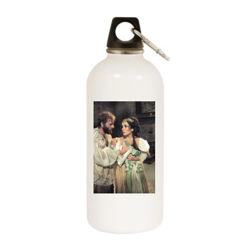 Elizabeth Taylor White Water Bottle With Carabiner