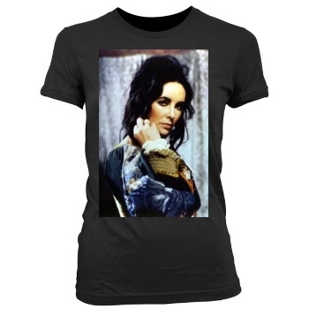 Elizabeth Taylor Women's Junior Cut Crewneck T-Shirt