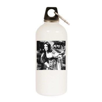 Elizabeth Taylor White Water Bottle With Carabiner