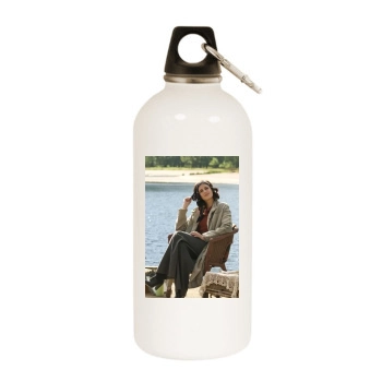 Eva Green White Water Bottle With Carabiner