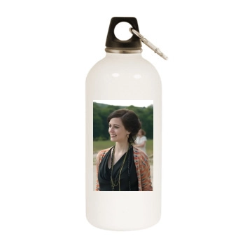 Eva Green White Water Bottle With Carabiner