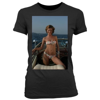 Eva Herzigova Women's Junior Cut Crewneck T-Shirt