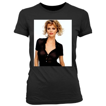 Eva Herzigova Women's Junior Cut Crewneck T-Shirt