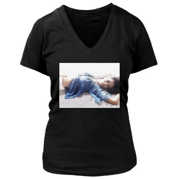 Eva Longoria Women's Deep V-Neck TShirt