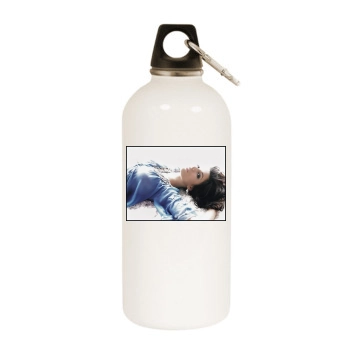 Eva Longoria White Water Bottle With Carabiner