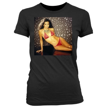 Eva Longoria Women's Junior Cut Crewneck T-Shirt