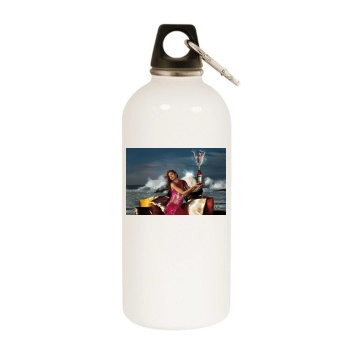 Eva Mendes White Water Bottle With Carabiner