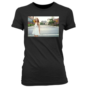 Evan Rachel Wood Women's Junior Cut Crewneck T-Shirt