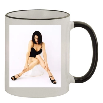 Famke Janssen 11oz Colored Rim & Handle Mug