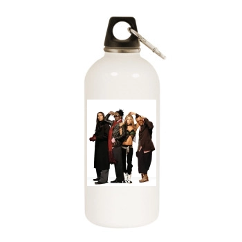 Fergie and The Black Eyed Peas White Water Bottle With Carabiner