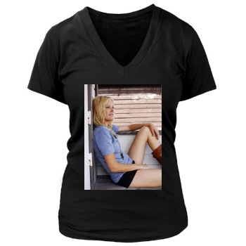 Malin Akerman Women's Deep V-Neck TShirt