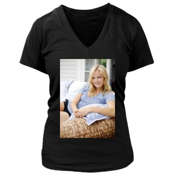 Malin Akerman Women's Deep V-Neck TShirt