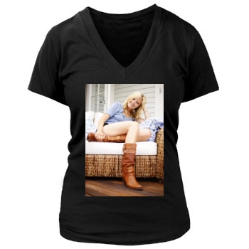 Malin Akerman Women's Deep V-Neck TShirt