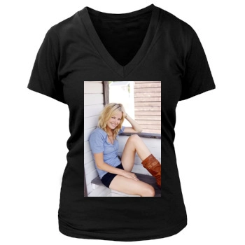 Malin Akerman Women's Deep V-Neck TShirt