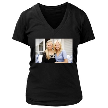 Malin Akerman Women's Deep V-Neck TShirt