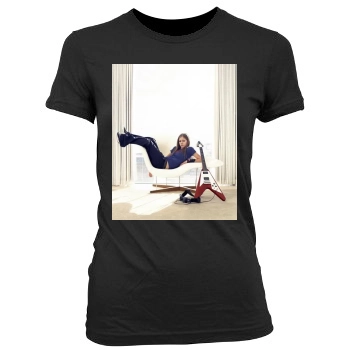 Avril Lavigne Women's Junior Cut Crewneck T-Shirt