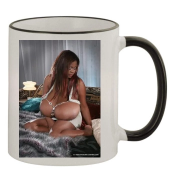 Miosotis 11oz Colored Rim & Handle Mug